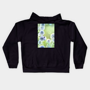 Globe thistles and a bee Kids Hoodie